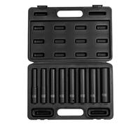 SUNEX 2848 1/5,1 cm Drive Extra profonde SAE Impact Jeu de douilles, 6 pans, Cr-Mo, 1/5,1 cm - 15/40,6 cm, 8 pièces