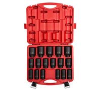 SUNEX 4686 3/10,2 cm Drive Deep Metric Impact Jeu de douilles, système métrique, profonde, 6 pans, Cr-Mo, 26 mm - 44 mm, 17 pièces