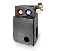 SUNEX® Groupe de pompe pour système thermique solaire GPS UPM3 15-75 - Station solaire économe en énergie avec régulateur de débit et groupe de sécurité, ¾″ AG, jusqu'à 110 °C, sans support