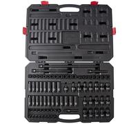 Sunex - Jeu de 80 douilles à choc 9 mm, SAE/métrique, 8 à 19 mm, acier Cr-Mo, angle radial, boîtier robuste