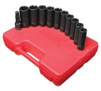 SUNEX Tools 2611 Jeu de douilles à choc extra fines 1/2"