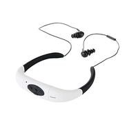 Suney Lecteur MP3 étanche Casque audio sans fil 8 Go HiFi pour natation et course à pied 6 à 8 heures Lecteur MP3 étanche pour surf, natation, sport, course à pied Waterproof Bluetooth blanc