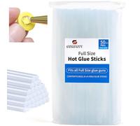 SUNFATT Lot de 50 grands bâtons de colle chaude de 1,1 x 30 cm, parfaits pour pistolet à colle chaude, créez et collez facilement des travaux manuels sur le bois, le plastique, le verre, les fleurs