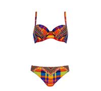 SUNFLAIR Bikini bleu / bleu marine / jaune foncé / orange foncé, Taille S