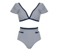 SUNFLAIR Bikini bleu marine / blanc, Taille XL