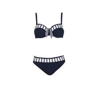 SUNFLAIR Bikini bleu marine / blanc, Taille XXL