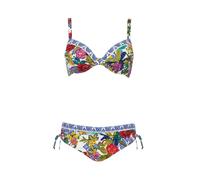 SUNFLAIR Bikini bleu / olive / rose / blanc, Taille M