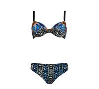 SUNFLAIR Bikini bleu / rouge orangé / noir / blanc, Taille S