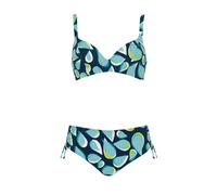 SUNFLAIR Bikini turquoise / bleu foncé / pomme / blanc, Taille S