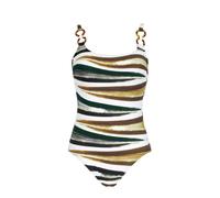 SUNFLAIR Maillot de bain modelant chocolat / orange / noir / blanc, Taille 5XL