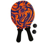 Sunflex® Jerseyprene Funky Scribble Set de balles de plage avec deux raquettes et deux balles | Doux et léger | Extrêmement robuste et imperméable | Jeu de raquette pour la plage et la prairie