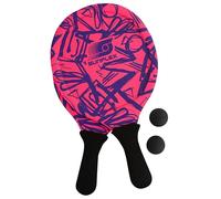 Sunflex® Jerseyprene Set de beachball Funky Strokes avec deux raquettes et deux balles | Doux et léger | Extrêmement robuste et imperméable | Jeu de raquette pour la plage et la prairie