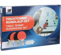 Sunflex set de tennis de table circulaire | 4 x raquettes de tennis de table et 10 x balles de tennis de table