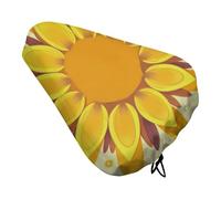 Sunflower Beauty Coussin de selle de vélo rembourré avec cordon de serrage doux et confortable imperméable pour homme et femme pour vélo de route