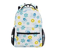 Sunflower Bee Shoulder Backpack Student Bookbags for Travel Kid Girls Boys