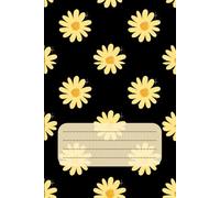 Sunflower book: Cute Sunflower Drawing Book with Black Background | 120 Pages | 6x9 Inches | Aesthetic Gift for flower lovers