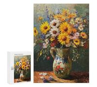 Sunflower Bouquet in Vase Puzzle 1000 Pièces Educa Jouet en Bois Cadeau Unique Décoration Intérieure Jeu Éducatif Challenge Toy Adultes Et Enfants À Partir De 14 Ans 300 PCS