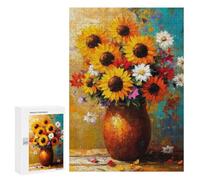 Sunflower Bouquet Painting-1 Puzzle 1000 Pièces Educa Jouet en Bois Cadeau Unique Décoration Intérieure Jeu Éducatif Challenge Toy Adultes Et Enfants À Partir De 14 Ans 300 PCS