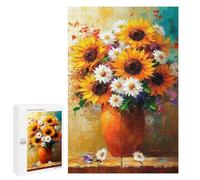 Sunflower Bouquet Painting-2 Puzzle 1000 Pièces Educa Jouet en Bois Cadeau Unique Décoration Intérieure Jeu Éducatif Challenge Toy Adultes Et Enfants À Partir De 14 Ans 1000 PCS