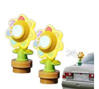 Sunflower Bubble Machine for Car,Activated Bubble Machine with Remote,Fun Swing Dance Bubbles Maker with Colorful Lighting,Top Decoration Will Shake Head and Spit Out Bubbles (2)