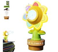 Sunflower Bubble Machine for Car, Sunflower Bubble Machine for Car with Remote Control, with Colorful Lighting with Remote Control, for Cars Top Decoration (1Pcs)