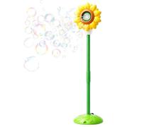 Sunflower Bubble Machine Sprinkler | ABS 127 cm Yellow Music Bubble Blower Tower | Outdoor Water Spray Toy | For Kids Garden Backyard Beach Park Play