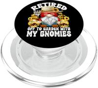 Sunflower Dad Retirement Garden Gnomes for Retired Grandpa PopSockets PopGrip pour MagSafe