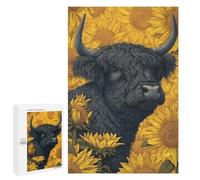 Sunflower Fields with Bulls Puzzle 1000 Pièces Educa Jouet en Bois Cadeau Unique Décoration Intérieure Jeu Éducatif Challenge Toy Adultes Et Enfants À Partir De 14 Ans 1000 PCS