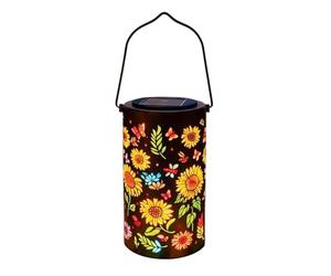 Sunflower Glow Solar Garden Lantern, 7-Inch Shimmering Light, Waterproof Hanging Metal Flower Lamp, Professional Landscape Lighting Style, Heavy Duty Patio Accessory & Gardening Gift for Women