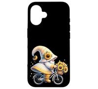 Sunflower GNOME on Vintage Bike for Retired Mom and Dad Life Coque pour iPhone 16