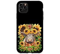 Sunflower Highland Cow Mom Graphic for Women Scottish Cow Coque pour iPhone 11 Pro Max