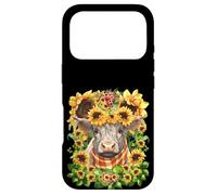 Sunflower Highland Cow Mom Graphic for Women Scottish Cow Coque pour iPhone 17 Pro