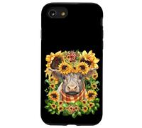Sunflower Highland Cow Mom Graphic for Women Scottish Cow Coque pour iPhone SE (2020) / 7/8