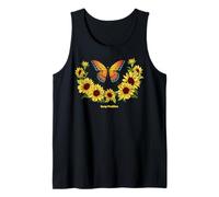 Sunflower Keep Positive Butterflies Quotes Butterfly Débardeur