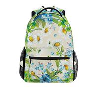 Sunflower Leaf Shoulder Backpack Student Bookbags for Travel Kid Girls Boys