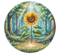 Sunflower, Puzzle Circulaire 1000 Pièces Enrichi De, pour Esprit Curieux Et Aimant Les Défis Visuels 1000pcs (67.5x67.5cm)
