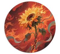 Sunflower, Puzzle Rond 1000 Pièces Agrémenté De, Parfait pour Un Dimanche Pluvieux À La Maison 1000pcs (67.5x67.5cm)