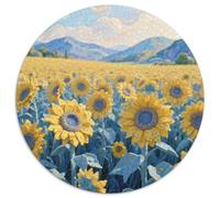 Sunflower Puzzles 1000 Pieces Cadeau Unique Dot Painted Color Painting Jeu Éducatif Challenge Toy À De Qualité Supérieure Peinture Art pour Adultes Et Enfants 1000pcs (67.5x67.5cm)