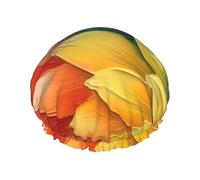 Sunflower Rainbow Bonnet de douche imperméable double couche pour homme et femme - Protection des cheveux pour le bain, masques faciaux, spa