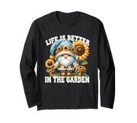 Sunflower Retirement Saying Dad Life is Better in The Garden Manche Longue