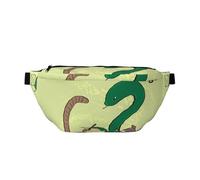 Sunflower Seeds Sac banane en forme de serpent pour homme et femme, résistant à l'eau avec sangle réglable (80-150 cm), sac banane à bandoulière de grande capacité