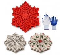 Sunflower Stepping Stone Mold, Reusable Concrete Mold for DIY Garden Pathway, Flower & Seasonal Designs for Walkway, Patio, Backyard Decor and Handmade Outdoor Crafts (Snow)