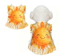 Sunflower Sun S Vêtements pour petits chiens - Tenue d'été mignonne pour chiot, doux et respirant