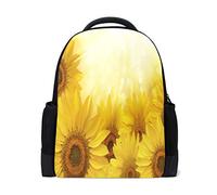 Sunflower Sunshine Sac à Dos de Voyage pour Ordinateur Portable Motif pétales de Fleurs
