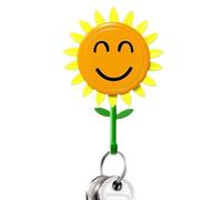 Sunflower Wall Hook - 10.6x6.6cm Decorative Coat Hooks - Charming Retractable Flower Design Waterproof Hanger For Bags Home Bedroom Kitchen Bathroom