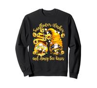Sunflower Wishes and Honey Bee Kisses with Cute Summer GNOME Sweatshirt
