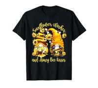 Sunflower Wishes and Honey Bee Kisses with Cute Summer GNOME T-Shirt