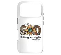 Sunflower with God All Things are Possible for Christian Coque pour iPhone 17 Pro