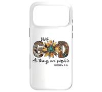 Sunflower with God All Things are Possible for Christian Coque pour iPhone 17 Pro Max