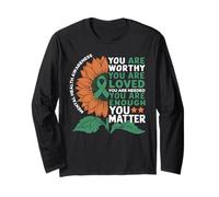 Sunflower You Are Worthy Loved Needed Mental Health Manche Longue